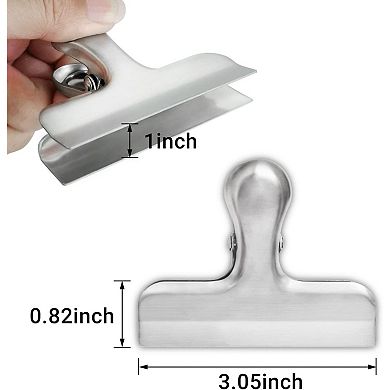 10-Piece Stainless Steel Food Bag Sealing Clips