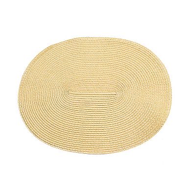 Woven Spiral Table Placemats 16.9 X 13 Inches Oval Set Of 6