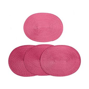 Woven Spiral Table Placemats 16.9 X 13 in Oval Set Of 4