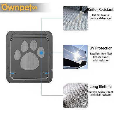 Self-Closing Pet Screen Door with Locking Function