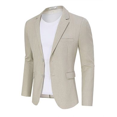 Mens Sport Big And Tall Sport Coats And Blazers Business Casual Suit Jacket 2 Button Regular Fit