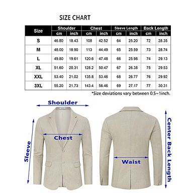 Mens Sport Big And Tall Sport Coats And Blazers Business Casual Suit Jacket 2 Button Regular Fit