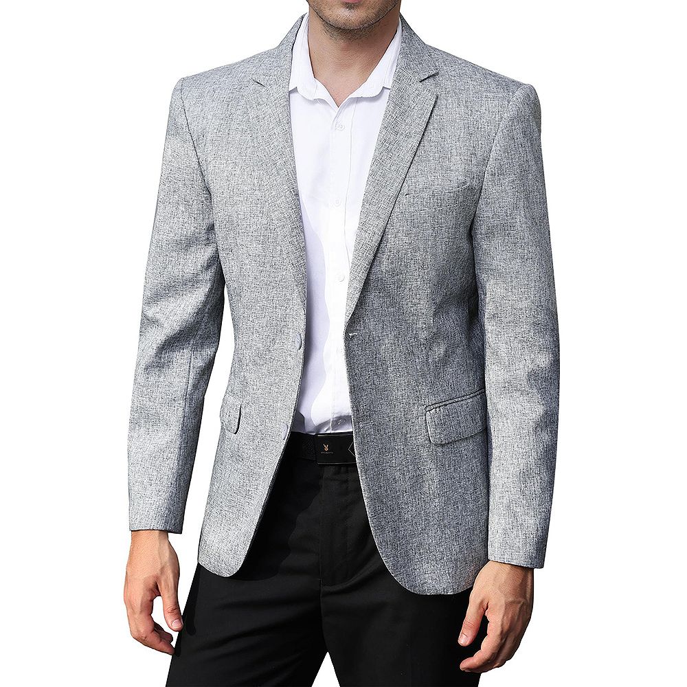 Grey Blazer Business Casual T Shirt Blazer Threadbare Luxe Men's