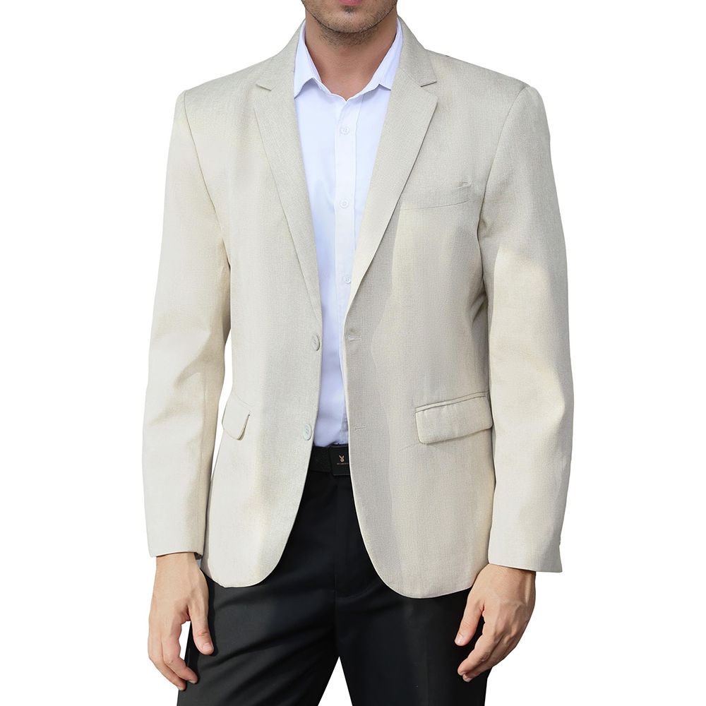 Men's Casual Blazer Sport Coat - Lightweight One Button Suit Jacket For Business, Travel & Formal Occasions