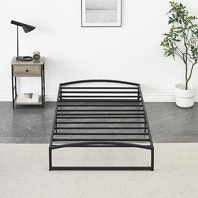 10 Inch Metal Twin Size Platform Bed Frame with Metal Slat Support Mattress Foundation