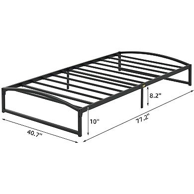 10 Inch Metal Twin Size Platform Bed Frame with Metal Slat Support Mattress Foundation