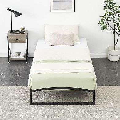 10 Inch Metal Twin Size Platform Bed Frame with Metal Slat Support Mattress Foundation