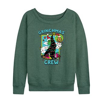 Women's Dr. Seuss Grinchmas Crew French Terry Long Sleeve Tee