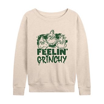 Women's Dr. Seuss Feelin' Grinchy French Terry Long Sleeve Tee