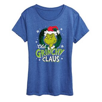 Women's Dr. Seuss Old Grinchy Claus Graphic Tee