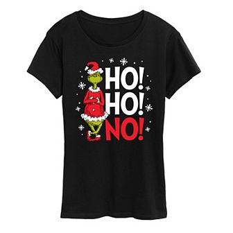 Women's Dr. Seuss Grinch Ho Ho No Graphic Tee