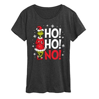 Women's Dr. Seuss Grinch Ho Ho No Graphic Tee