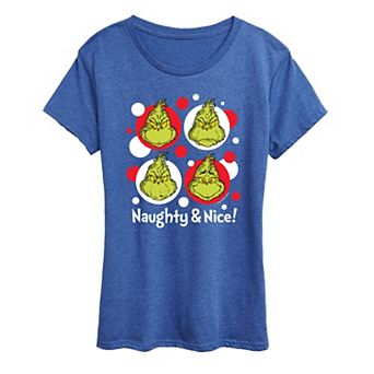 Women's Dr. Seuss Grinch Naughty & Nice Graphic Tee