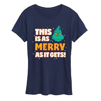 Women's Dr. Seuss Grinch As Merry As It Gets Graphic Tee