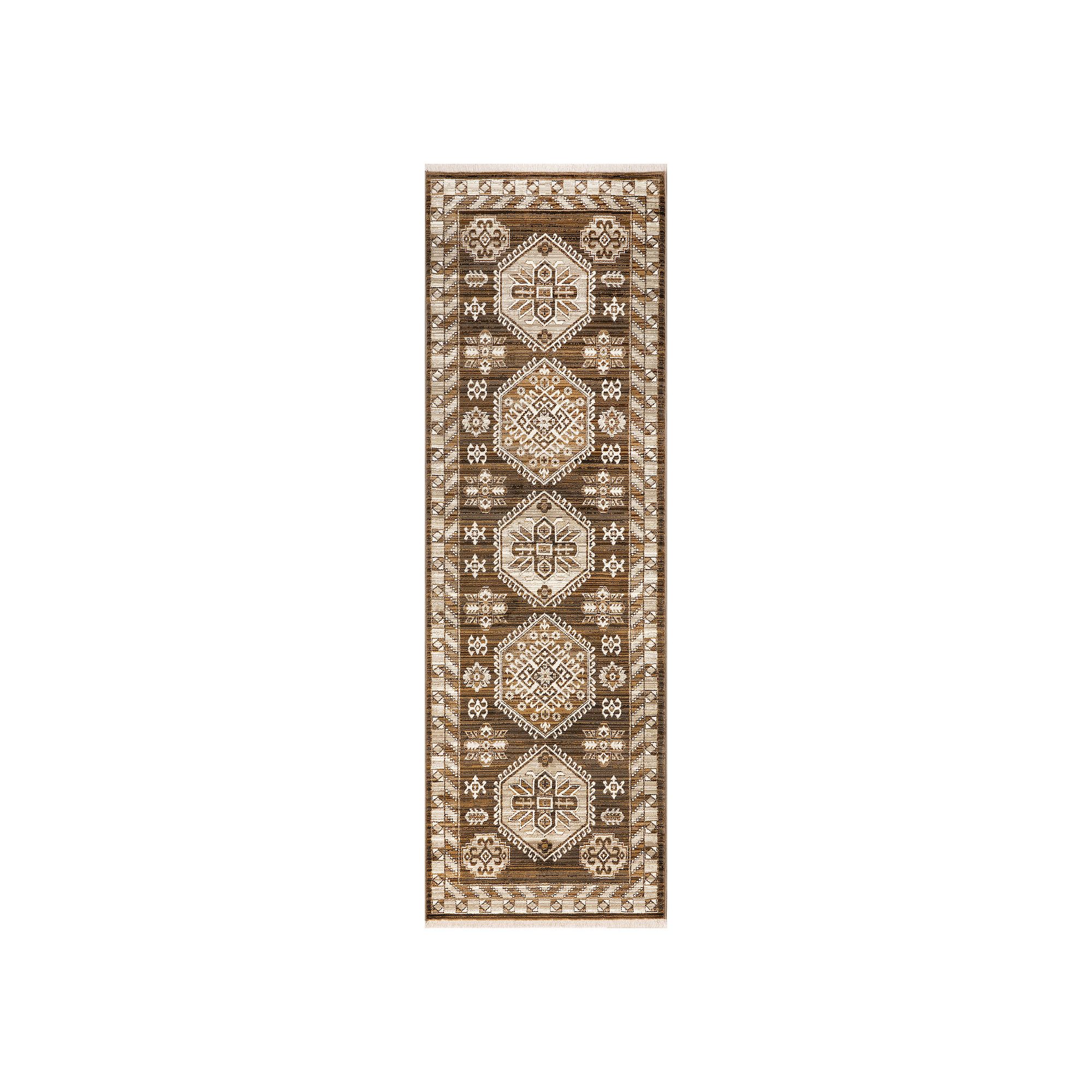 Rugs USA Nettle Leaf Fringed Area Rug, Brown