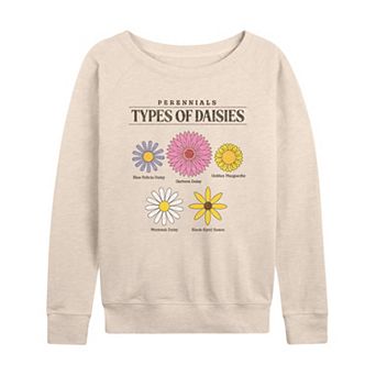 Women's Types of Daisies French Terry Long Sleeve Tee