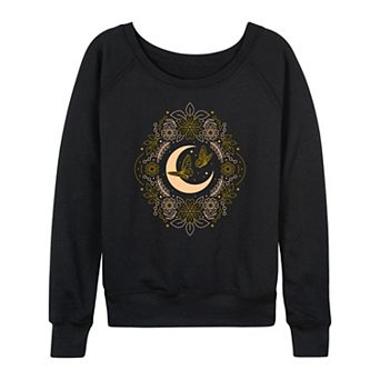 Women's Celestial Florals & Butterflies French Terry Long Sleeve Tee