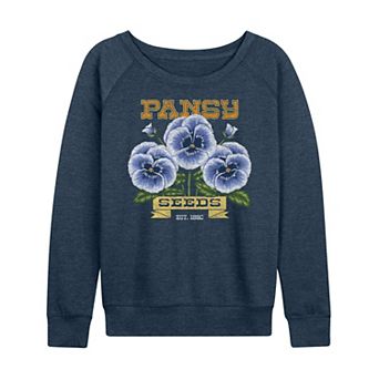 Women's Pansy Seeds French Terry Long Sleeve Tee
