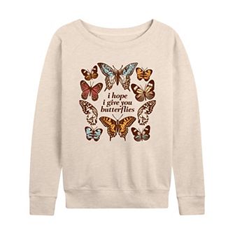 Women's Give You Butterflies French Terry Long Sleeve Tee