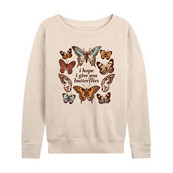 Women's Give You Butterflies French Terry Long Sleeve Tee