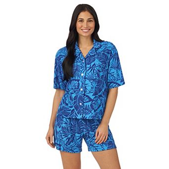 Women's Cuddl Duds® Notch Collar Pajama Top & Pajama Boxer Shorts Set