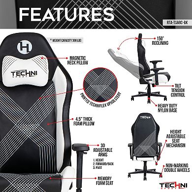 Techni Sport RTA-TS68C Comfort Edge Gaming Chair