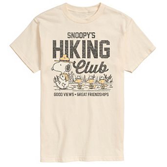 Big & Tall Peanuts Snoopy's Hiking Club Vintage Graphic Tee