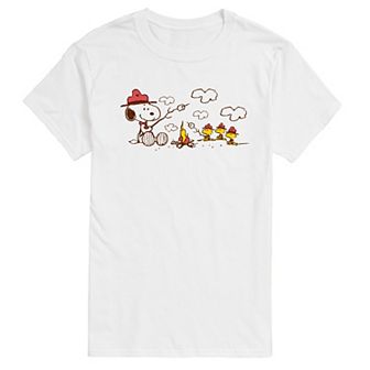 Big & Tall Peanuts Beagle Scouts Bonfire & S'mores Graphic Tee