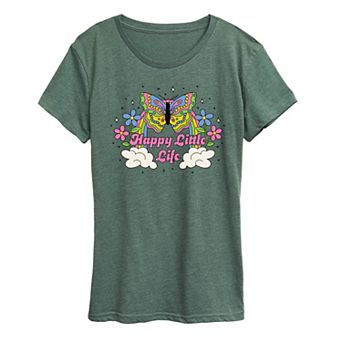 Women's Happy Little Life Graphic Tee