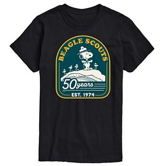 Big & Tall Peanuts Beagle Scouts 50 Years Mountain Graphic Tee