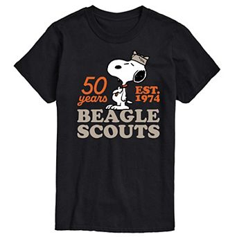 Big & Tall Peanuts Beagle Scouts 50 Years Est. 1974 Graphic Tee