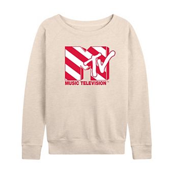 Women's MTV Candy Cane French Terry Long Sleeve Tee
