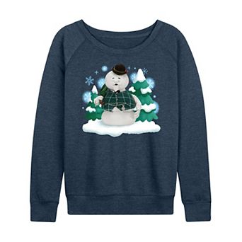 Women's Rudolph Sam The Snowman French Terry Long Sleeve Tee