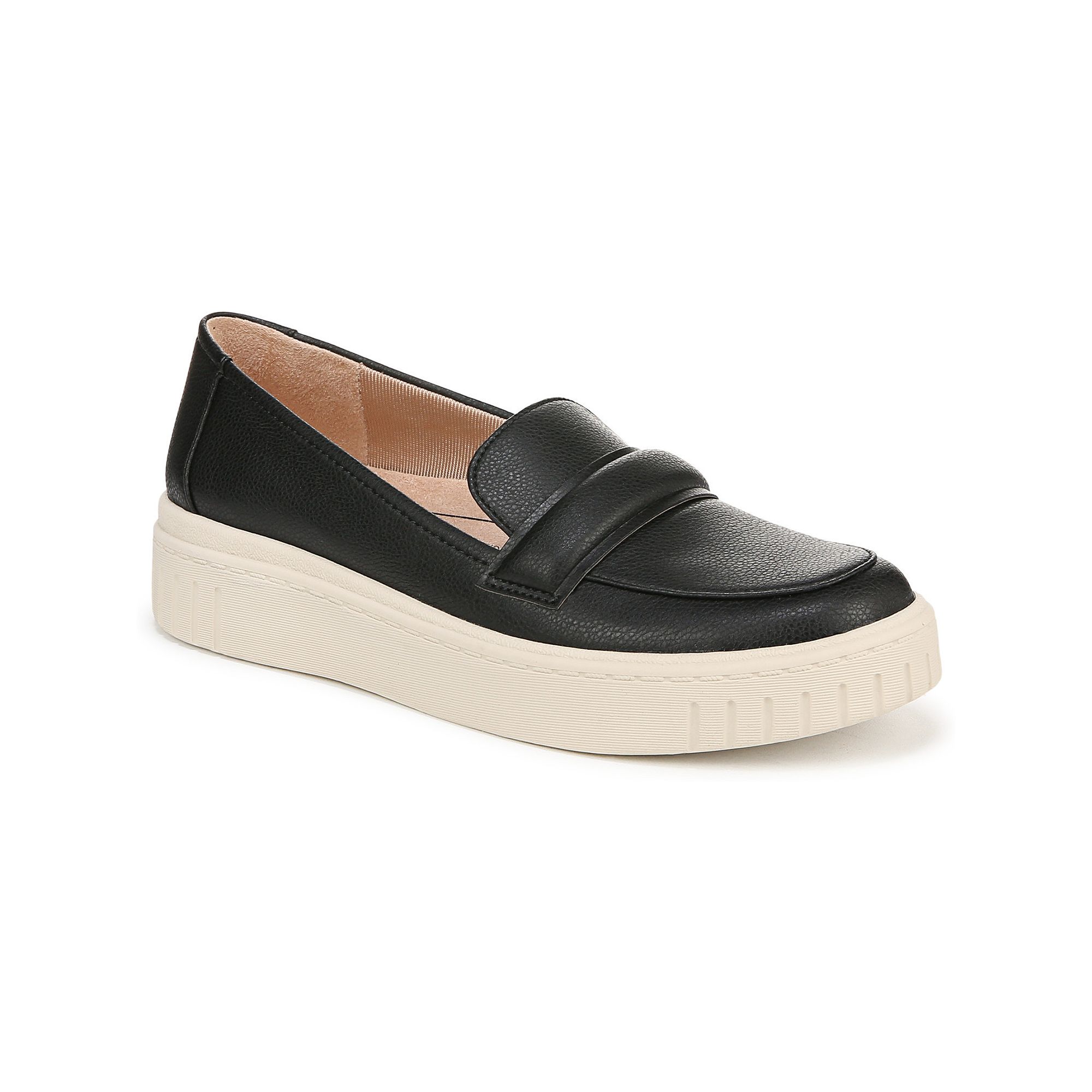 LifeStride Geneva Womens Wedge Loafers, Size: 5, Black