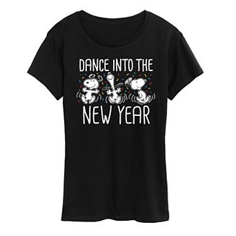 Women's Peanuts Snoopy Dance Into The New Year Graphic Tee