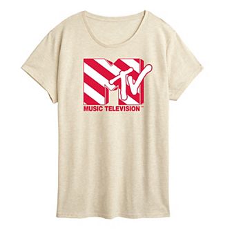 Women's MTV Candy Cane Graphic Tee