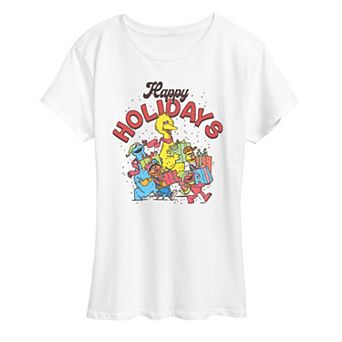 Women's Sesame Street Happy Holidays Graphic Tee