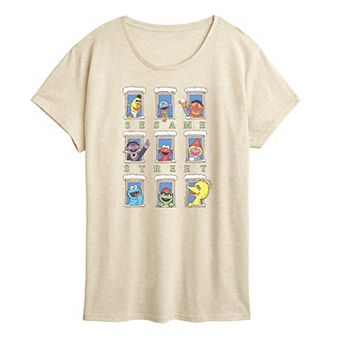 Women's Sesame Street Group Winter Graphic Tee