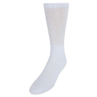 CTM Men's Big and Tall Diabetic Non-Binding Crew Socks (3 Pack)
