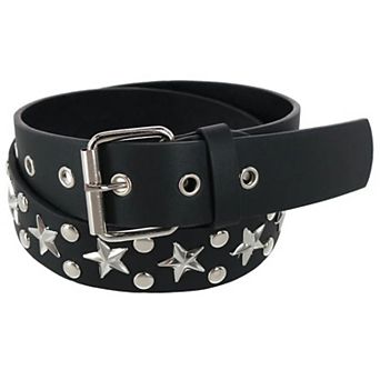 CTM Unisex Studded Star Roller Buckle Belt