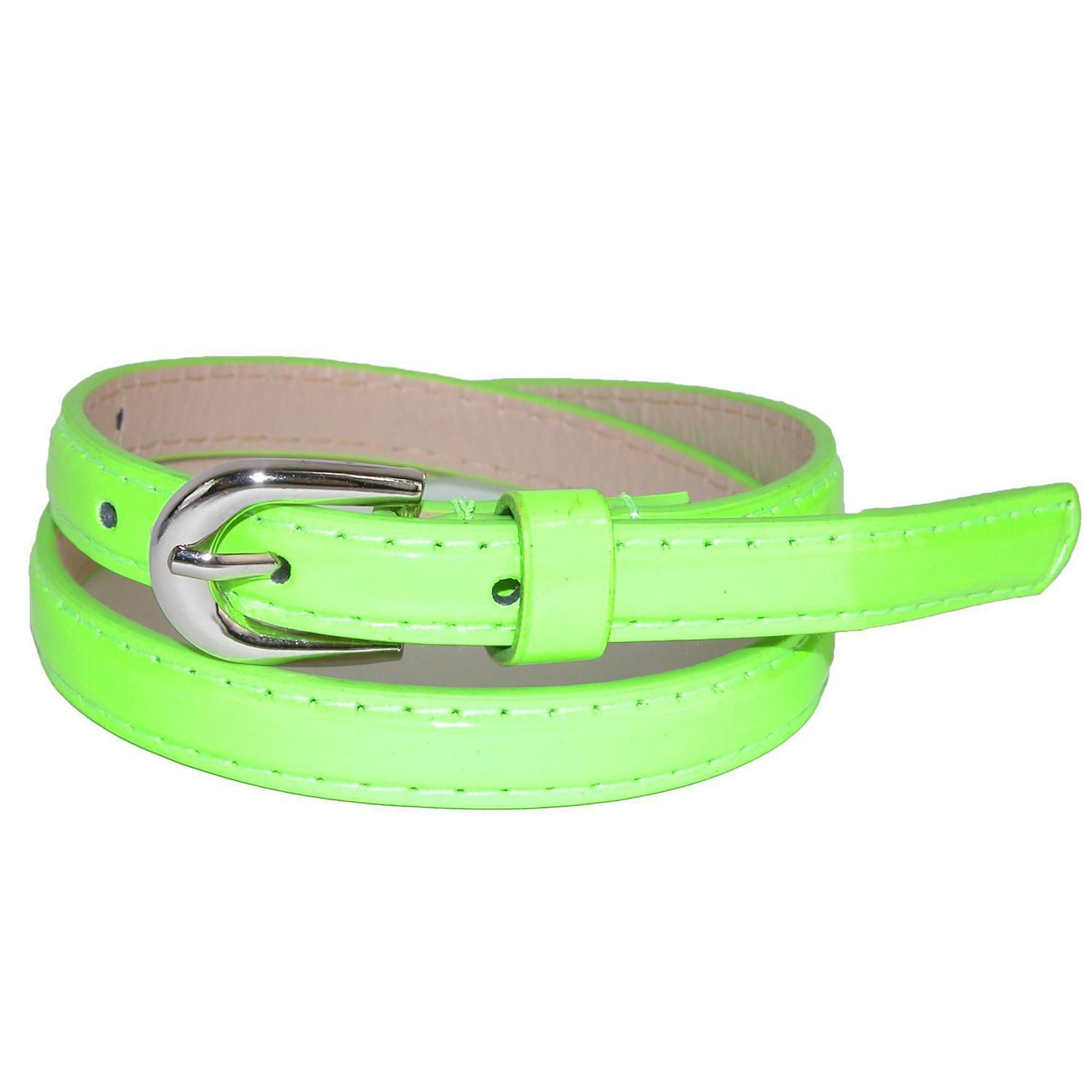 thumbnail image 2 of CTM Women's Skinny 3/4 Inch Leather Dress Belt, Medium, White 2 of 9
