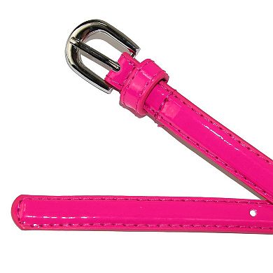 CTM Kid's 1/2 Inch Skinny Dress Belt (Pack of 2 Colors)