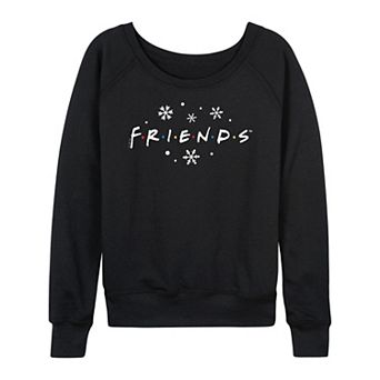 Women's Friends Logo Snowflakes French Terry Long Sleeve Tee