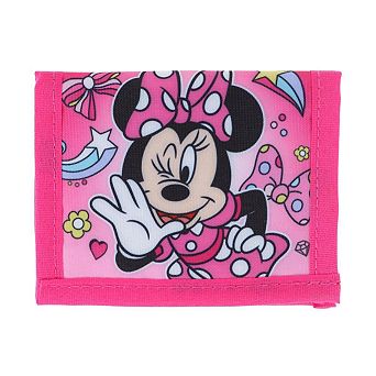 Ctm Kid's Minnie Mouse Bifold Wallet With Hook And Loop Closure