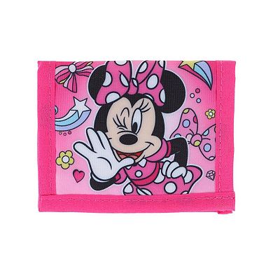 Ctm Kid's Minnie Mouse Bifold Wallet With Hook And Loop Closure