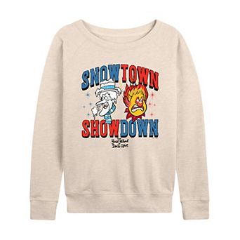 Women's The Year Without a Santa Claus Snow Town Showdown French Terry Long Sleeve Tee