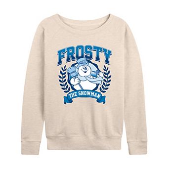 Women's Frosty The Snowman Collegiate French Terry Long Sleeve Tee