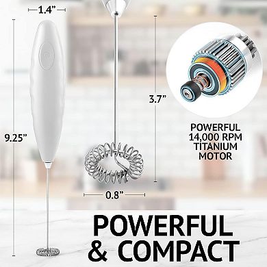 Zulay Kitchen Matcha Whisk - Handheld Electric Stirrer By Milk Boss