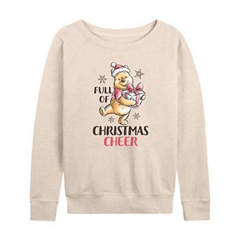 DIsney's Winnie The Pooh Women's Christmas Cheer French Terry Long Sleeve Tee