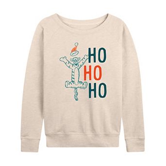 DIsney's Winnie The Pooh Women's Tigger Ho Ho Ho French Terry Long Sleeve Tee